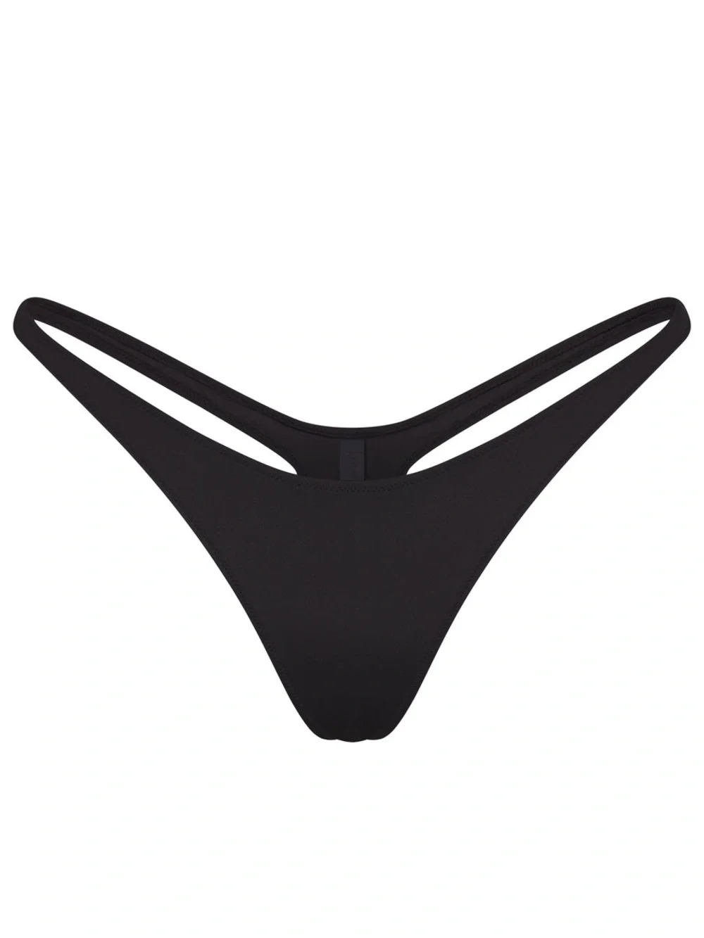 Skims Recycled Swim Thong SW-THG-0782 Onyx Black L Minimal Bikini Bottom Womens